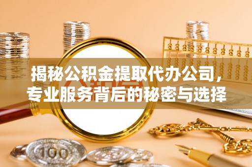 寻乌揭秘公积金提取代办公司，专业服务背后的秘密与选择指南